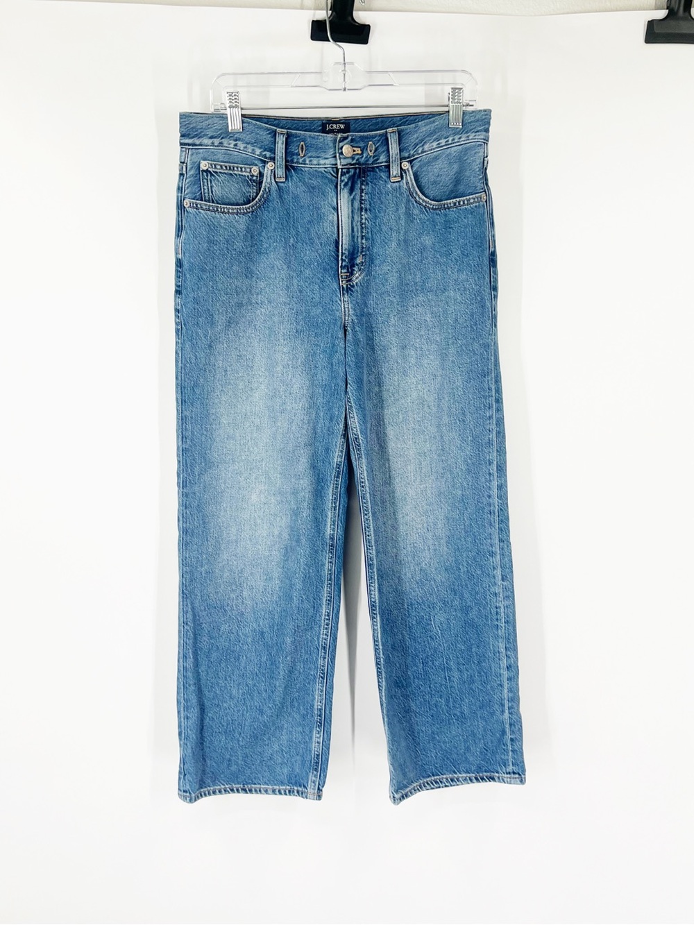 J. Crew Factory Vintage Wide-Leg Utility Jeans High Rise